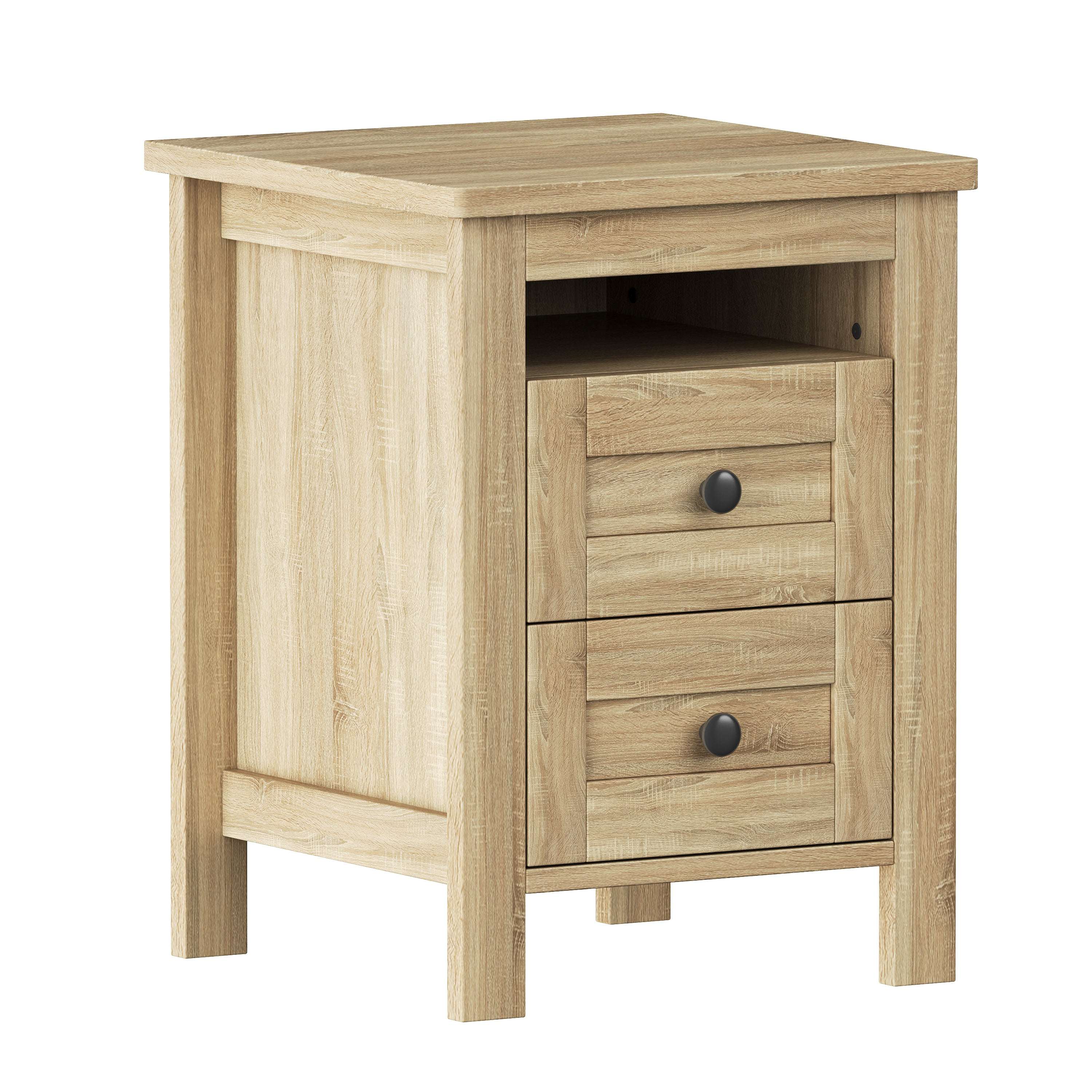 The Atlas Wooden Bedroom Set - Platform Bed, Nightstand & Dresser