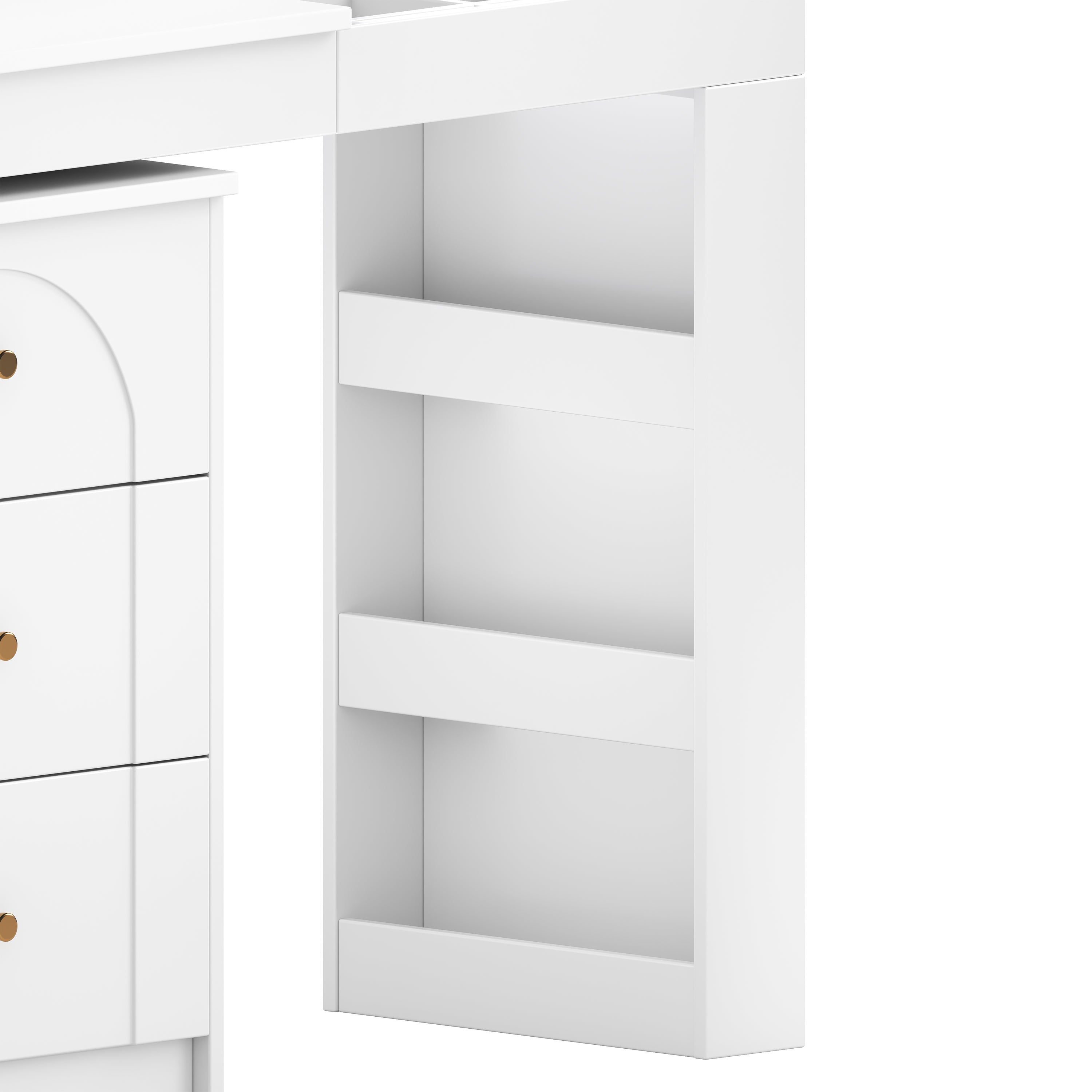 HECATEVIC All-in-One Flip Vanity Desk with LED Lights | Makeup Table & Workstation - HECATEVIC Home Design